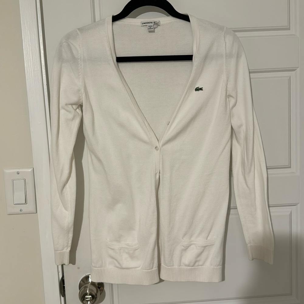 Lacoste cardigan size 36.